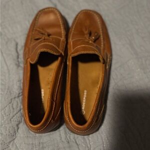 Rockport Men's Chestnut Brown Leather Tassel Slip-Ons EUC 9M